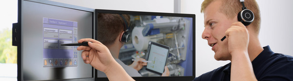 [Translate to 01 - Deutsch:] Remote support for a SAHM winding machine by a SAHM technician